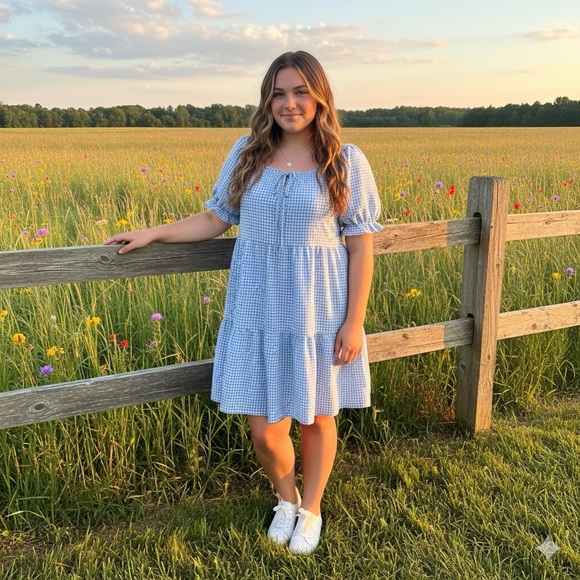 Siren Lily Dresses & Skirts - Siren Lily Blue Gingham Dress
